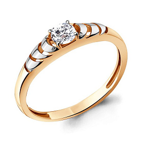 Кольцо Аквамарин - Золото 375, Фианит (арт. 664381.8)