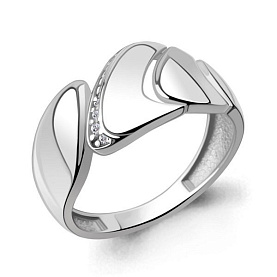 Кольцо Аквамарин - Серебро 925, Фианит (арт. 600327А.5)