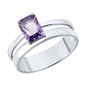 Кольцо SOKOLOV - Серебро 925, Аметист (арт. 92014720)