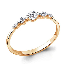 Кольцо Аквамарин - Золото 375, Фианит (арт. 67117.8)