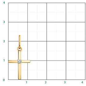 Подвеска Атолл - Золото 585, Фианит (арт. 3354)
