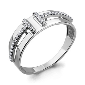 Кольцо Аквамарин - Серебро 925, Фианит (арт. 68386А.5)