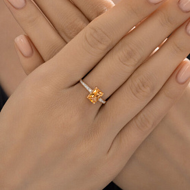 Кольцо SOKOLOV - Золото 585, Топаз, Фианит (арт. 717218)