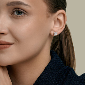 Серьги SOKOLOV - Золото 585, Фианит (арт. 0200941-3)