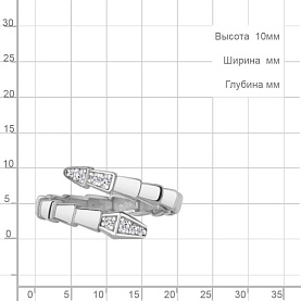 Кольцо Аквамарин - Серебро 925, Фианит (арт. 600465А.5)