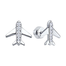 Серьги SOKOLOV - Серебро 925, Фианит (арт. 94026695)