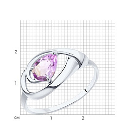 Кольцо Diamant - Серебро 925, Аметист (арт. 94-310-00594-3)