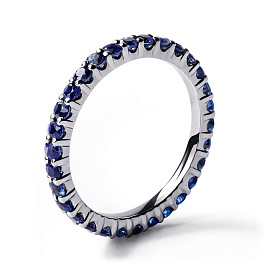 Кольцо Platinum Lab. - Платина 950, Сапфир (арт. ПК-022С-02)