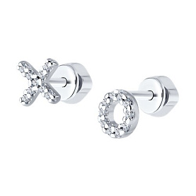Серьги SOKOLOV - Серебро 925, Фианит (арт. 94026666)