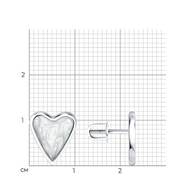 Серьги Diamant - Серебро 925, Эмаль (арт. 94-122-00089-1)