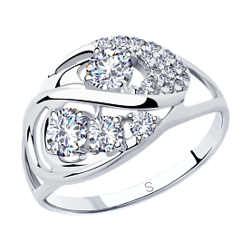 Кольцо SOKOLOV - Серебро 925, Фианит (арт. 94012860)