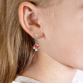 Серьги Аквамарин - Серебро 925, Эмаль (арт. 34650.5)