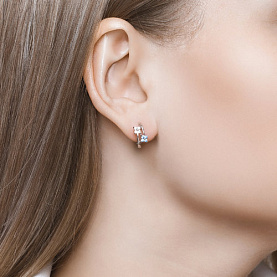 Серьги SOKOLOV - Серебро 925, Фианит (арт. 94020112)