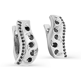 Серьги Кабаровских - Серебро 925, Фианит (арт. 12-517-41000)