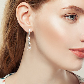 Серьги Аквамарин - Серебро 925 (арт. 30864.5)