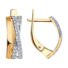 Серьги SOKOLOV - Золото 375, Фианит (арт. 028152-4)