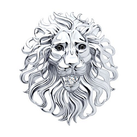 Брошь SOKOLOV - Серебро 925, Фианит (арт. 94049007)