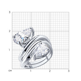 Кольцо SOKOLOV - Серебро 925, Фианит (арт. 94015000)