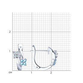 Серьги SOKOLOV - Серебро 925, Фианит (арт. 94020112)