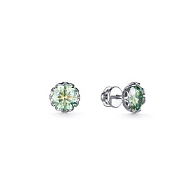 Серьги Дар - Серебро 925, Синтетический муассанит (арт. С-5067рс16139)