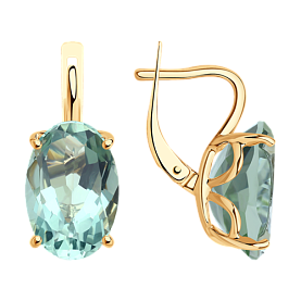 Серьги SOKOLOV - Золото 585, Синтетический кварц (арт. 728230)