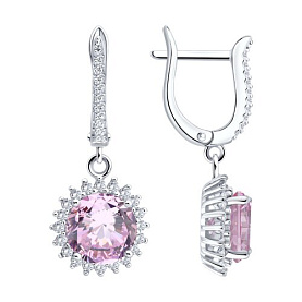 Серьги SOKOLOV - Серебро 925, Фианит (арт. 94027181-91)