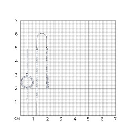 Серьги Diamant - Серебро 925, Фианит (арт. 94-123-01496-1)
