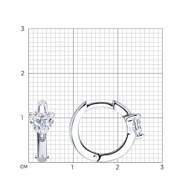 Серьги SOKOLOV - Серебро 925, Фианит (арт. 94026819)
