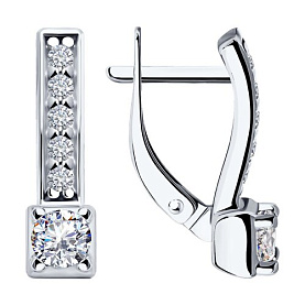 Серьги Diamant - Серебро 925, Фианит (арт. 94-120-01553-1)