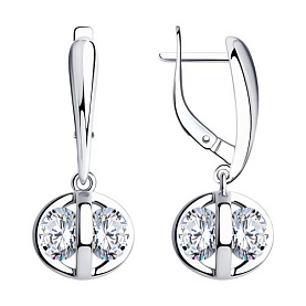 Серьги SOKOLOV - Серебро 925, Фианит (арт. 94023821)