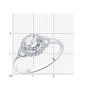 Кольцо SOKOLOV - Серебро 925, Фианит (арт. 94012742)