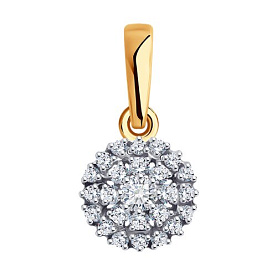 Подвеска Diamant - Золото 585, Фианит (арт. 51-130-01945-1)