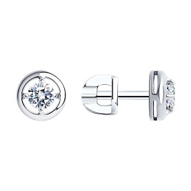 Серьги SOKOLOV - Серебро 925, Фианит (арт. 94021823)