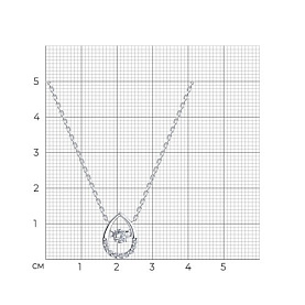 Колье SOKOLOV - Серебро 925, Фианит (арт. 94070822)