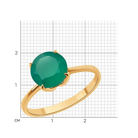 Кольцо Diamant - Золото 585, Агат, Эмаль (арт. 51-310-02058-7)