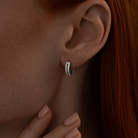 Серьги SOKOLOV - Серебро 925, Фианит (арт. 94025106)