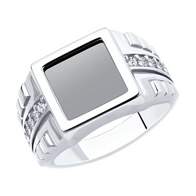 Кольцо Diamant - Серебро 925, Синтетическая шпинель, Фианит (арт. 94-112-00497-1)