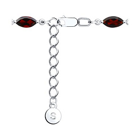Браслет Diamant - Серебро 925, Гранат (арт. 94-350-00409-2)