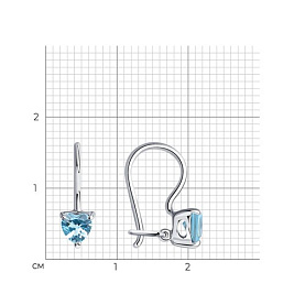 Серьги SOKOLOV - Серебро 925, Фианит (арт. 94020586)