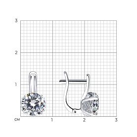 Серьги SOKOLOV - Серебро 925, Фианит (арт. 94023499)