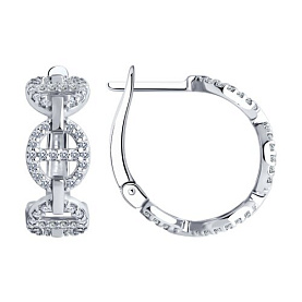 Серьги SOKOLOV - Серебро 925, Фианит (арт. 94025803)