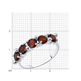 Кольцо Diamant - Серебро 925, Гранат (арт. 94-310-00346-2)