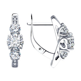 Серьги Diamant - Серебро 925, Фианит (арт. 94-120-02151-1)