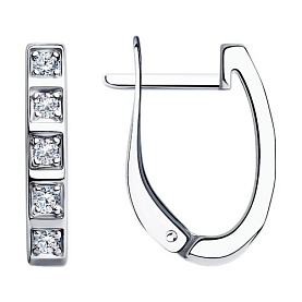 Серьги SOKOLOV - Серебро 925, Фианит (арт. 94025219)