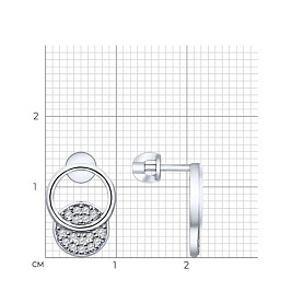 Серьги SOKOLOV - Серебро 925, Фианит (арт. 94022747)