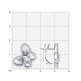 Серьги SOKOLOV - Серебро 925, Фианит (арт. 94027786)