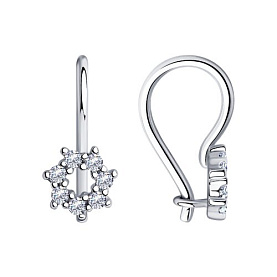 Серьги Diamant - Серебро 925, Фианит (арт. 94-120-00675-1)