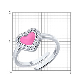 Кольцо Diamant - Серебро 925, Фианит, Эмаль (арт. 94-110-02202-1)