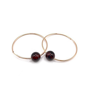 Серьги Максипром - Серебро 925, Янтарь (арт. 220 4922 201)