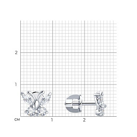 Серьги SOKOLOV - Серебро 925, Фианит (арт. 94020535)